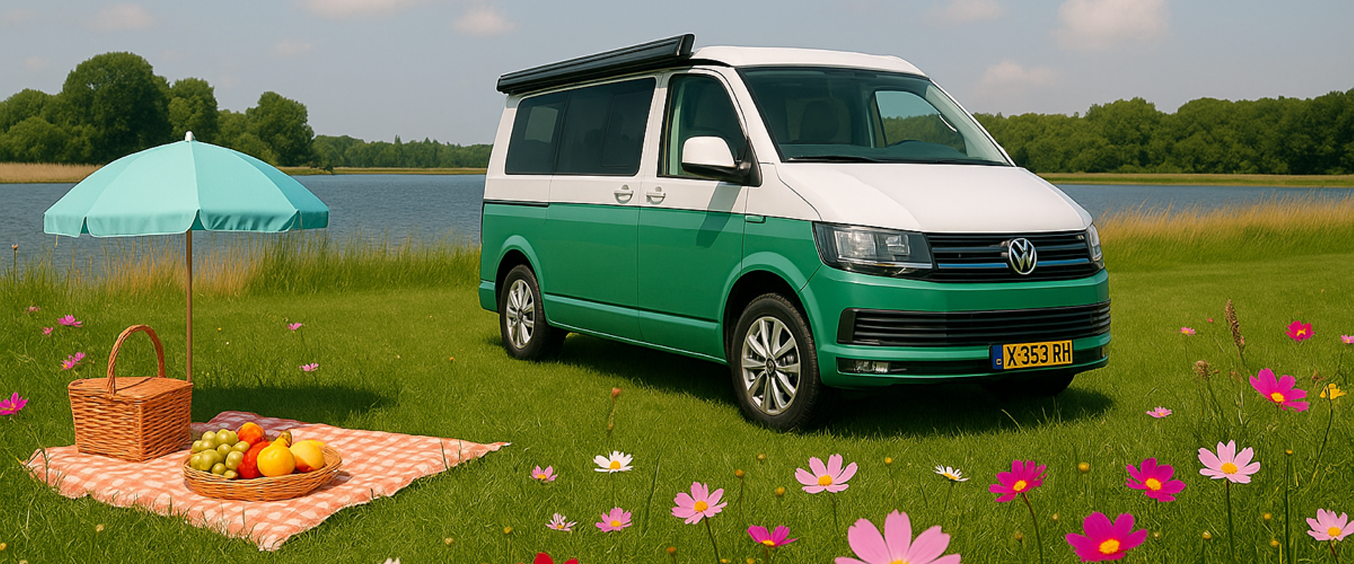 Camper met gear banner 1